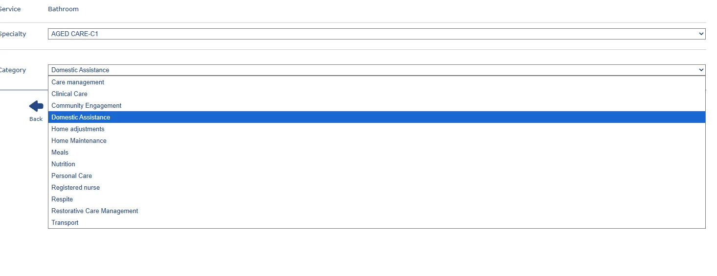 RADYS service categories